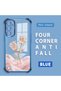 Samsung Galaxy A34 5g Compatible Romantic Pink Rose Transparent Silicone Protective Case