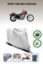 Gray Tail Bag and Lock Compatible Kawasaki En 500 Compatible Motor Tarpaulin