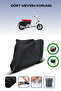 Black Rear Bag and Lock Compatible Lambretta G350 Compatible Motorcycle Tarpaulin