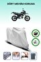 Gray Rear Bag and Lock Compatible Yamaha Dt 125 Compatible Motorcycle Tarpaulin