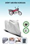 Gray Rear Bag and Lock Compatible Falcon Attack 100 Compatible Motorcycle Tarpaulin