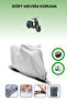 Gray Rear Bag and Lock Compatible Rks Siesta Compatible Motorcycle Tarpaulin