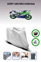 Gray Tail Bag and Lock Compatible Kawasaki Ninja Zx-4Rr Compatible Motorcycle Tarpaulin