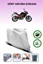 Gray Rear Bag and Lock Compatible Benelli Bn 125 Compatible Motorcycle Tarpaulin
