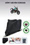 Black Rear Bag and Lock Compatible Rks Srk550 Compatible Motorcycle Tarpaulin