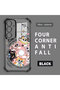 Samsung Galaxy S24 Plus Compatible Sweet Cartoon Cat Transparent Silicone Protective Phone Case