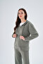 Women's Modal Zippered Hooded Top and Bottom Set Comfortable Full Fit - 7