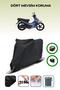 Black Rear Bag and Lock Compatible King Motor Kr-50 Capella Compatible Motor Tarpaulin