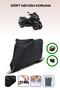 Black Rear Bag and Lock Compatible Yamaha Tricity 300 Compatible Motorcycle Tarpaulin