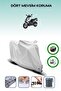 Gray Rear Bag and Lock Compatible Gilera Runner 200 St Compatible Motorcycle Tarpaulin