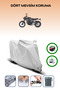 Gray Rear Bag and Lock Compatible Mondial 250I Buccaneer Compatible Motorcycle Tarpaulin