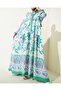 2423 Authentic Patterned Hijab Dress - D. Mint - 3
