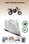 Gray Rear Bag and Lock Compatible with Kanuni Cross 150 Compatible Motorcycle Tarpaulin