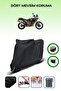 Black Rear Bag and Lock Compatible Ktm 1190 Adventure R Compatible Motorcycle Tarpaulin