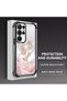 Samsung Galaxy S22 Ultra Compatible Romantic Pink Rose Transparent Silicone Protective Case - 3