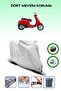 Gray Rear Bag and Lock Compatible Piaggio Vespa 150 Compatible Motorcycle Tarpaulin
