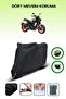 Black Rear Bag and Lock Compatible Yamaha Mt-09 Compatible Motorcycle Tarpaulin