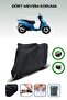 Black Rear Bag and Lock Compatible Tvs Wego Compatible Motorcycle Tarpaulin