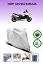 Gray Rear Bag and Lock Compatible Yamaha Tmax 500 Compatible Motorcycle Tarpaulin