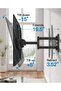 Full Motion TV Wall Mount for 26-60 Inch Flat Curved TVs, Heavy Duty Single Articulating Arms - 2