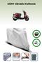 Gray Rear Bag and Lock Compatible Rks Pollo 50 Compatible Motorcycle Tarpaulin