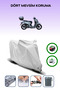 Gray Rear Bag and Lock Compatible Yuki Gentle 50 Compatible Motorcycle Cover