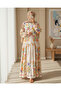 2423 Authentic Patterned Hijab Dress - B. Orange - 2