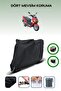 Black Rear Bag and Lock Compatible Asian as 150 t 5A Compatible Motorcycle Tarpaulin