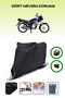 Black Rear Bag and Lock Compatible Honda Cb 125 Ace Compatible Motorcycle Tarpaulin