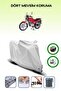 Gray Rear Bag and Lock Compatible Kymco Ck 125 Pulsar Compatible Motorcycle Tarpaulin