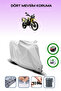 Gray Rear Bag and Lock Compatible Arora Cr250 Compatible Motorcycle Tarpaulin