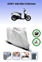 Gray Rear Bag and Lock Compatible Yamaha Xenter 150 Compatible Motorcycle Tarpaulin