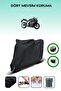 Black Rear Case and Lock Compatible Honda Cbr 650 Fa Compatible Motorbike Tarpaulin