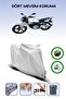 Gray Rear Bag and Lock Compatible Bisan Atlas 125 Compatible Motorcycle Cover