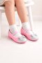 Girl's Pink Ballet Shoes – Bow, Velcro, Comfortable Sole - 3