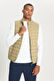 Green Inflatable Windproof Warm Fiber Ultra-Light Vest with Portable Bag - 3
