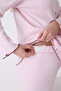 Front Buttoned Comfortable Fit Adjustable Waist Sleeve and Leg Ruffle Detailed Maternity Pajama Set - 3