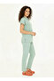 Nova - Celery Green Straight-Leg Women’s Stretch Fabric Mandarin Collar Half-Button Snap Nurse and Doctor Uniform - 4