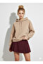 Women's Three Thread B Printed K Hooded Cotton Inside Soft Textured Regular Cut Sweatshirt