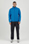 Sportswear Full Length Zippered Men's Mock Neck Piece Tracksuit Set Cobalt