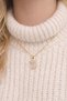 Women's Gold Color Stone Sock Figured Steel Necklace – Non-Tarnish, Stylish and Everyday Wear - 3