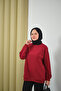 Women's Stitching Detail Tunic Burgundy