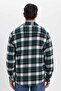 Men's relaxed fit comfortable cut double pocket winter plaid lumberjack shirt - 7