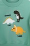 Boy's Relax Fit Crew Neck Lightweight Drop Shoulder Embroidered Sweatshirt - 3