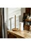Natural Wood / Bamboo Paper Towel Stand - Non-Slip Base - 4