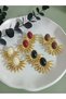 Bordo Hafif Güneş Küpe - 3