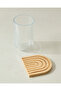 Clear Glass With Bamboo Coaster Set (4 Piece) - 3