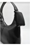 Ezzybliss Women's Black Leather Fabric New Season Medium Size Wallet Handbag Shoulder Bag - 3