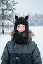Cat Ear Winter Balaclava Knitwear Neck Collar Baby Kids Hat Beanie Face Mask - 4
