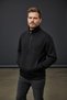 Interview Zippered Half Turtleneck Black Sweatshirt with Pockets - 5